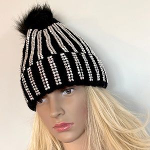 NWT Rhinestone Beanie